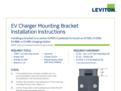 EV Charger Mounting Bracket Installation Guide